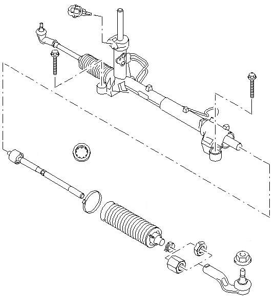 Схема рулевой рейки Ford